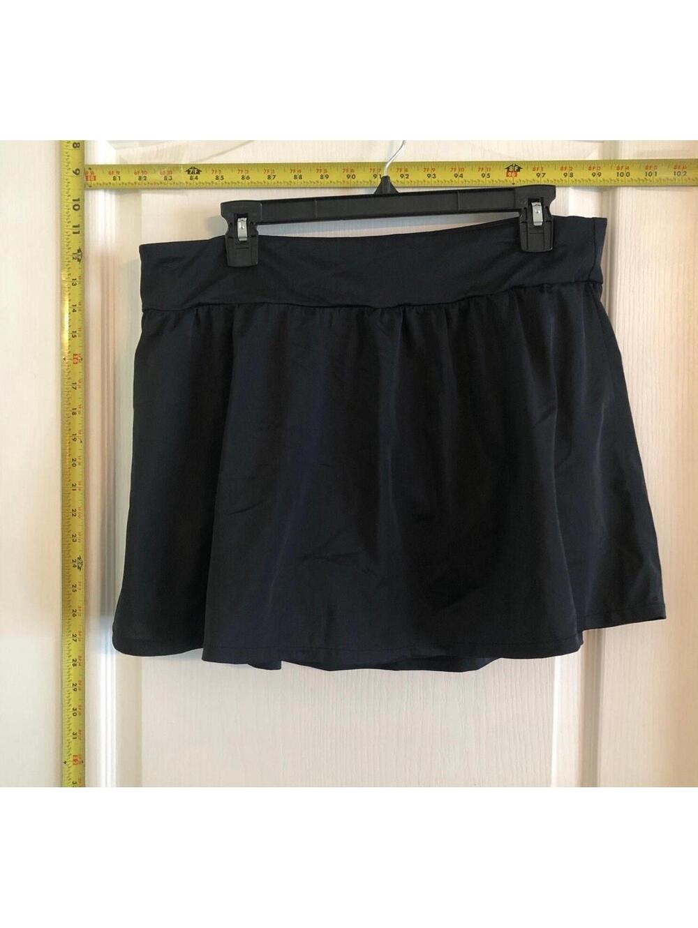 Women’s Swimsuit Skirt Bottom Black Solid Size 18W